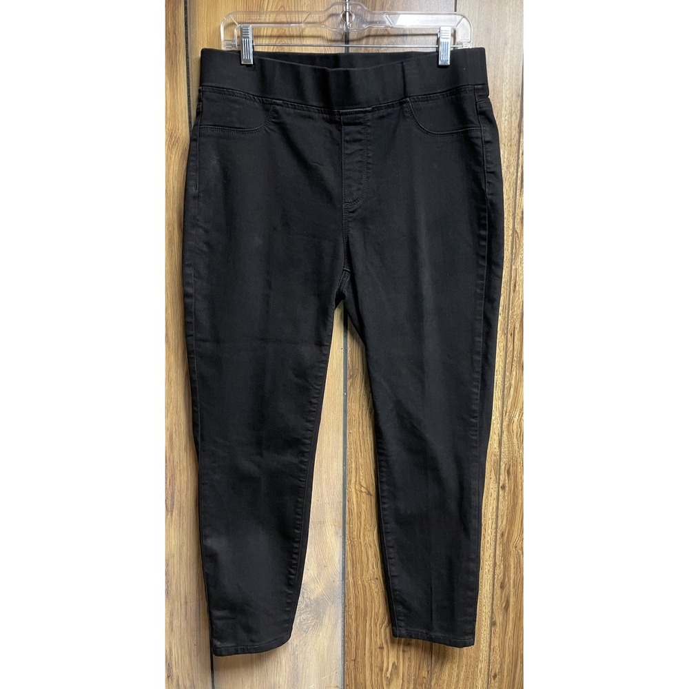 Talbots Womens Pull On Jeggings Stretch Size 10‎ Charcoal Black Dark Wash